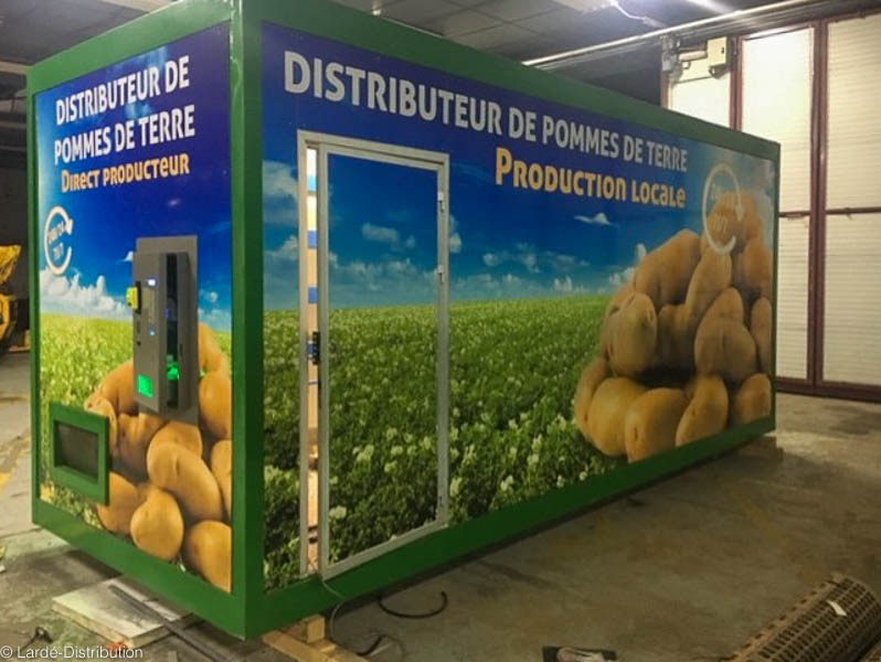 distributeur à tapis pour pommes de terre