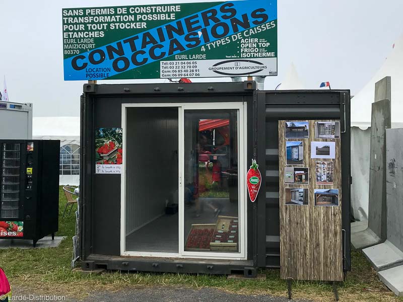 salon larde distribution container